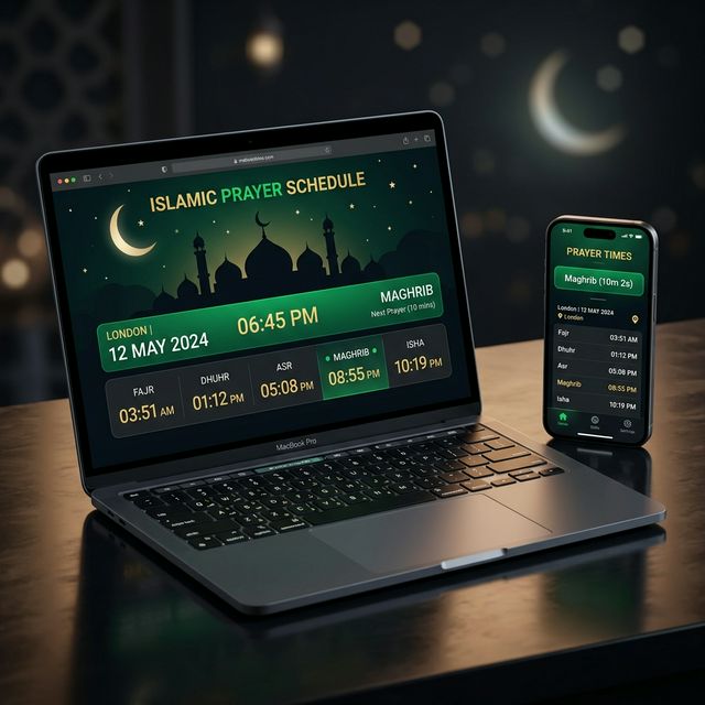 Ekosistem Masjid Nasional — Laptop & Smartphone